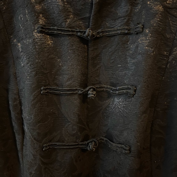 Black Jacquard Button Up Dress - Picture 4 of 5